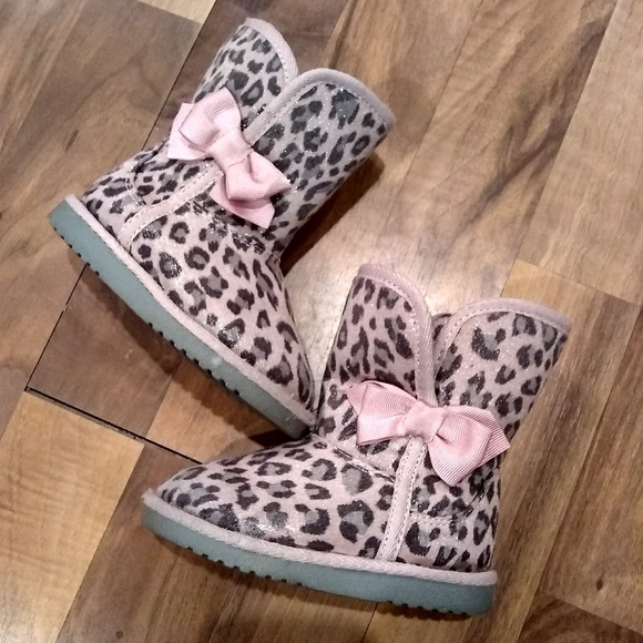 Other - 🎆5 for $25🎆Pink leopard bow toddler boots